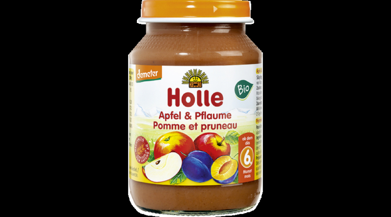 Holle Bio Alma szilvával - üveges bébiétel 190g