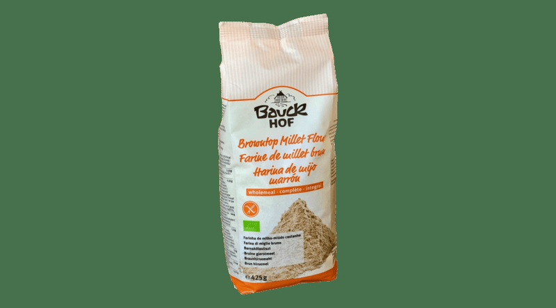 Bauckhof Bio teljes kiőrlésű barna kölesliszt - gluténmentes 425g