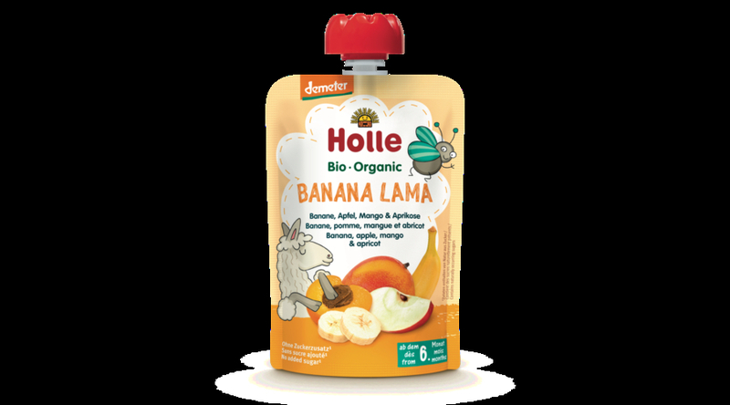 Holle Bio Banana Lama - Tasak banán, alma, mangó, sárgabarack 100g