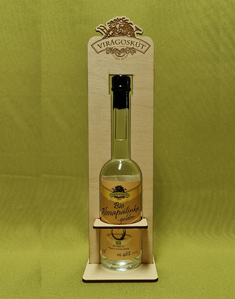 Bio almapálinka -golden- 100ml 46%, díszdobozban