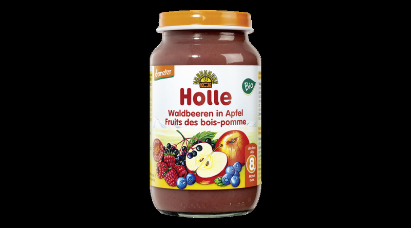 Holle Bio Almapüré erdei gyümölcsökkel - üveges bébiétel 220g