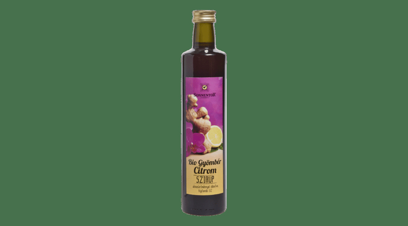 Sonnentor Bio Gyömbér-citrom szörp (cukormentes) 0,5l