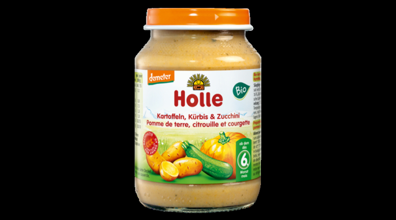 Holle Bio Cukkini, sütőtök burgonyával - üveges bébiétel 190g