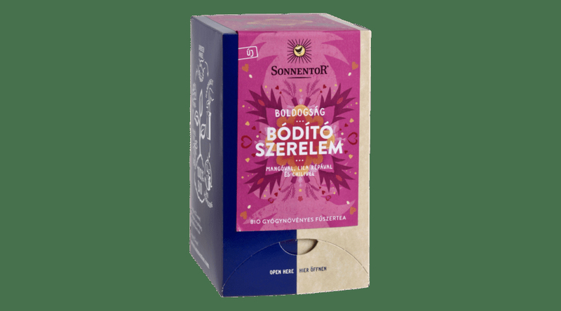 Sonnentor Bio Boldogság - Bódító szerelem - herbál gyümölcstea keverék - filteres 36g