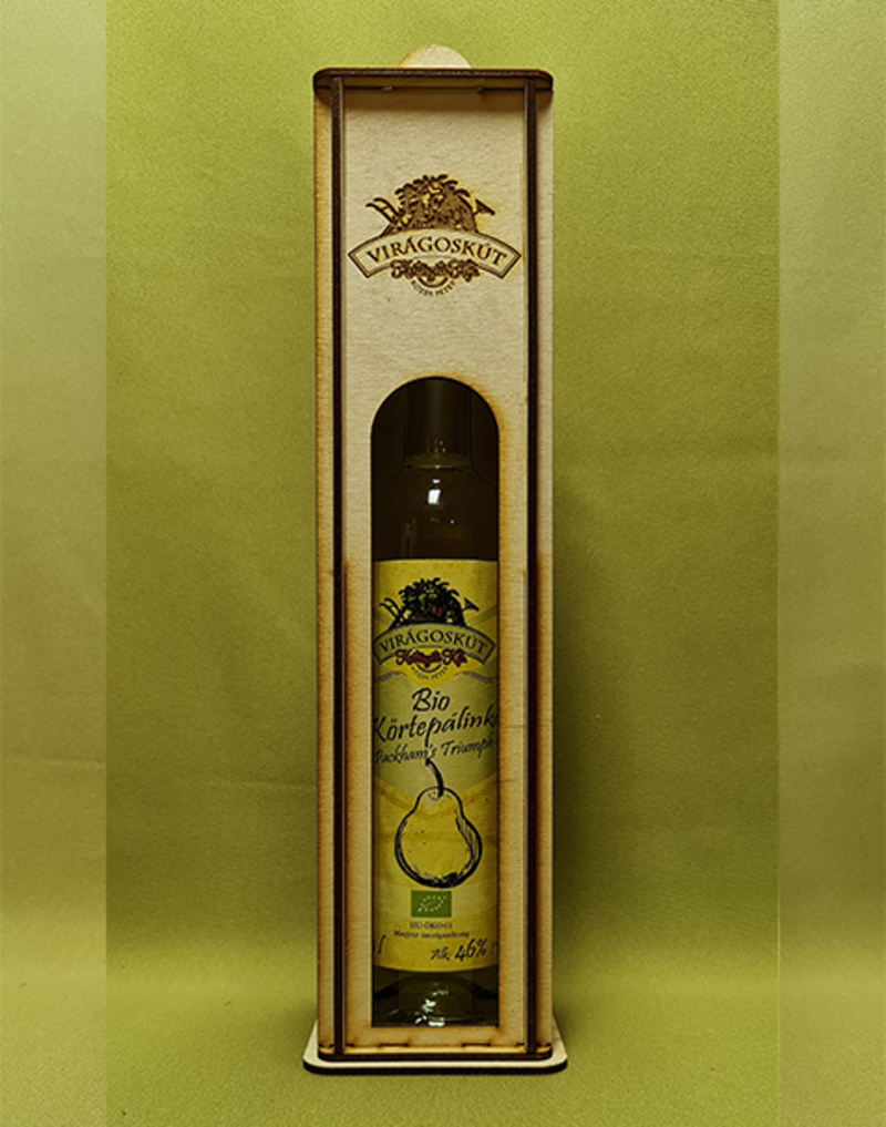 Bio körtepálinka -Packham's Triumph- 500ml 46%, díszdobozban