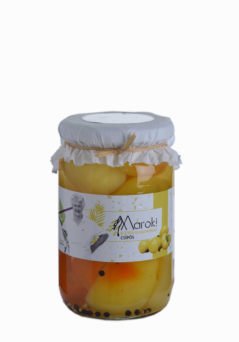 MÁROKI ECETES ALMAPAPRIKA - 720 ML (FELEZETT / CSÍPŐS)