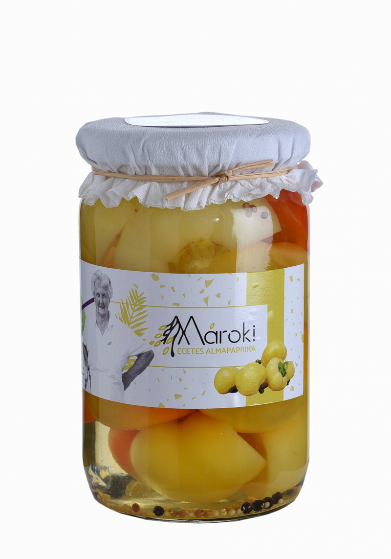MÁROKI ECETES ALMAPAPRIKA - 720 ML (FELEZETT / ÉDES)