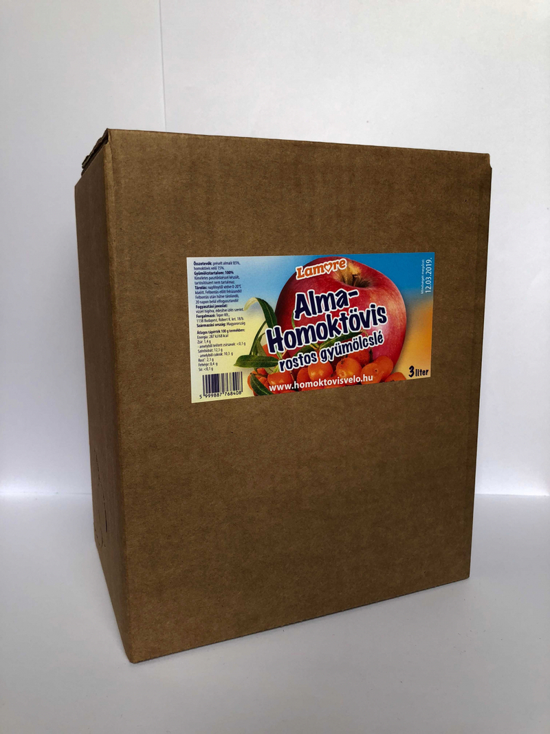 Alma-homoktövis limonádé alap, hozzáadott víz nélkül (3Liter)