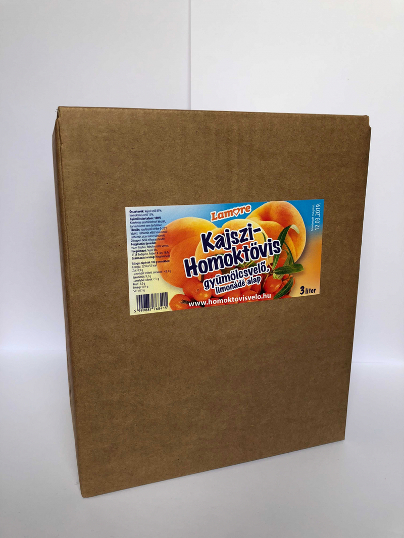Kajszi-homoktövis limonádé alap, hozzáadott víz nélkül (3Liter)