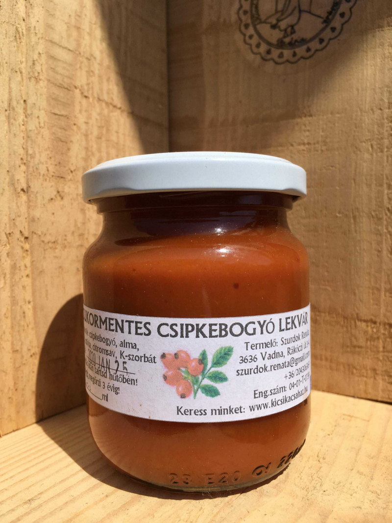 Cukormenetes csipkebogyó lekvár
