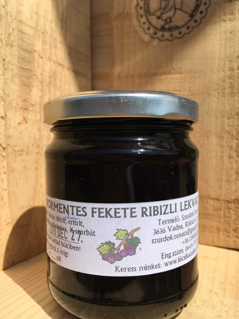 Cukormentes fekete ribizli lekvár