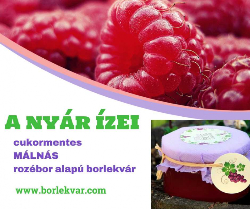 Rozé alapú málnás borlekvár