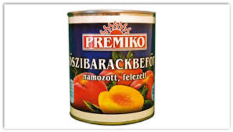 Premiko őszibarack befőtt (820 g)