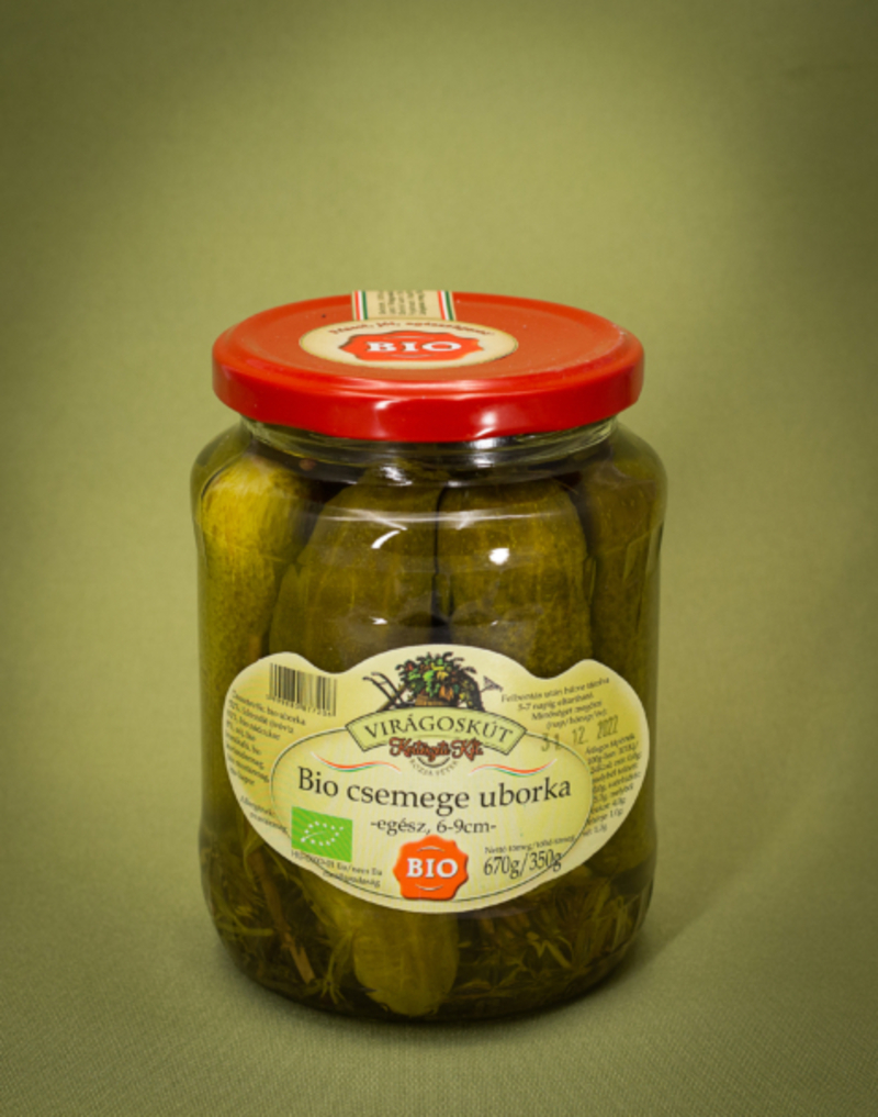 Bio csemege uborka 670g