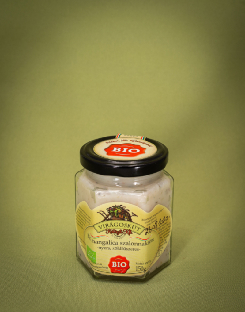 Bio mangalica szalonnakrém (fűszeres zsír) 150g -zöldfűszeres-