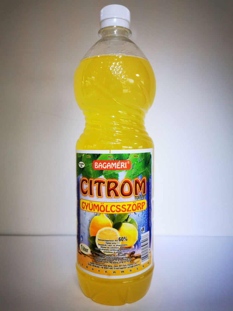 Citrom ízesítésű gyümölcsszörp 1 liter