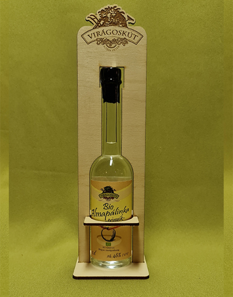 Bio almapálinka -pónyik- 100ml 46%, díszdobozban