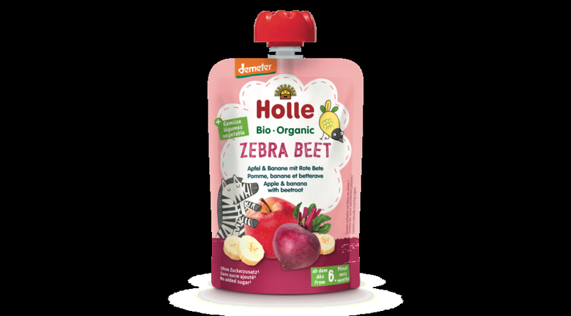 Holle Bio Zebra Beet -Tasak alma banánnal és céklával 100g