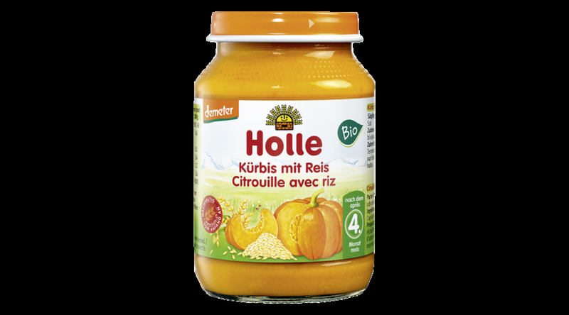 Holle Bio Sütőtök rizzsel - üveges bébiétel 190g