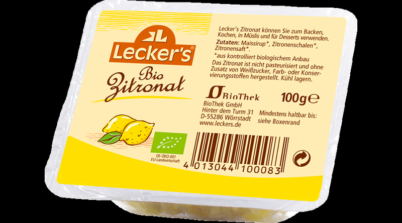 Lecker's Bio Citronat - kandírozott citrom 100g