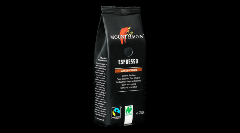 Mount Hagen Bio Espresso kávé, szemes 250g