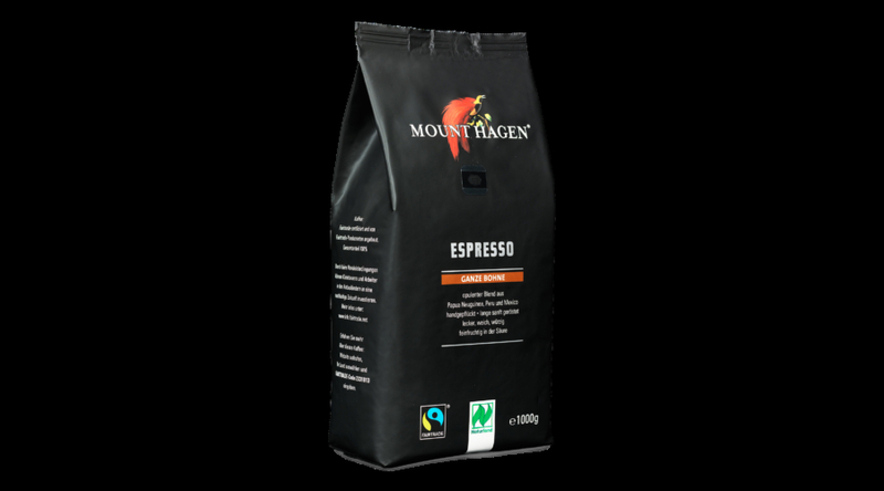 Mount Hagen Bio Espresso kávé, szemes - Fairtrade 1000g