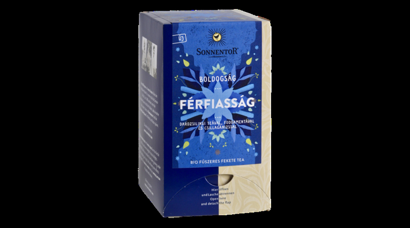 Sonnentor Bio Boldogság- Férfiasság - herbál és fekete teakeverék - filteres 27g