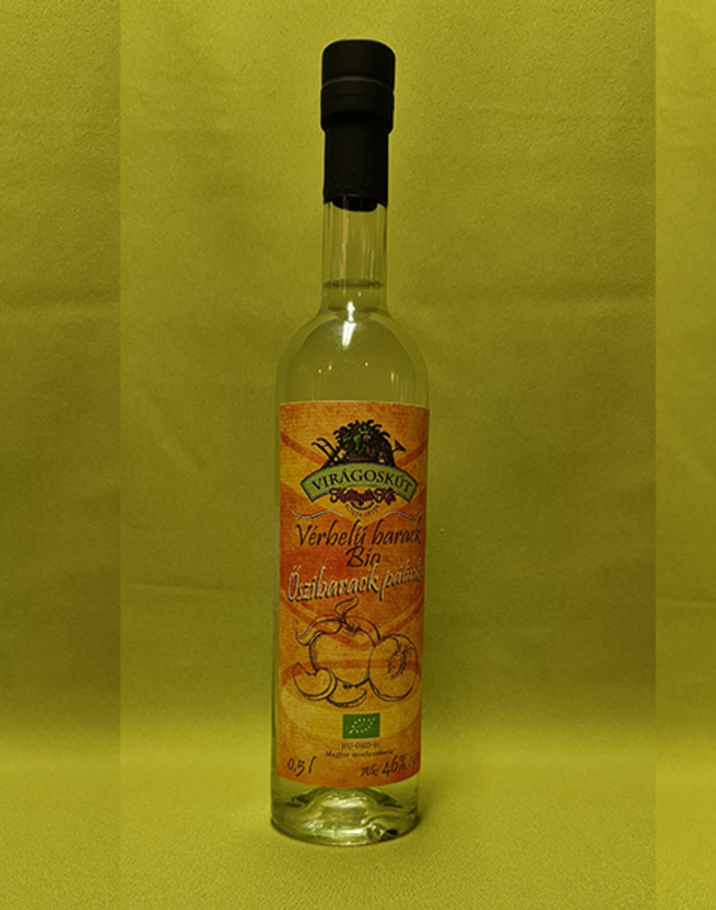 Bio vérbelű őszibarack pálinka 500ml 46%