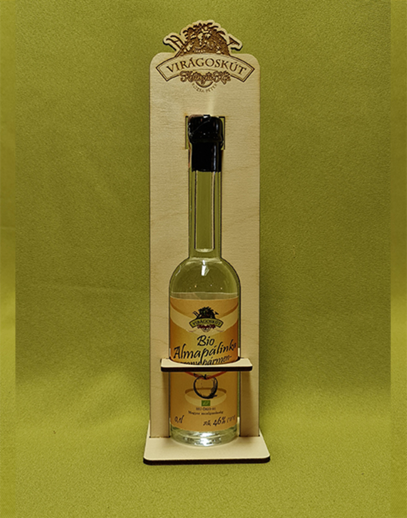 Bio almapálinka -arany pármen- 100ml 46%, díszdobozban