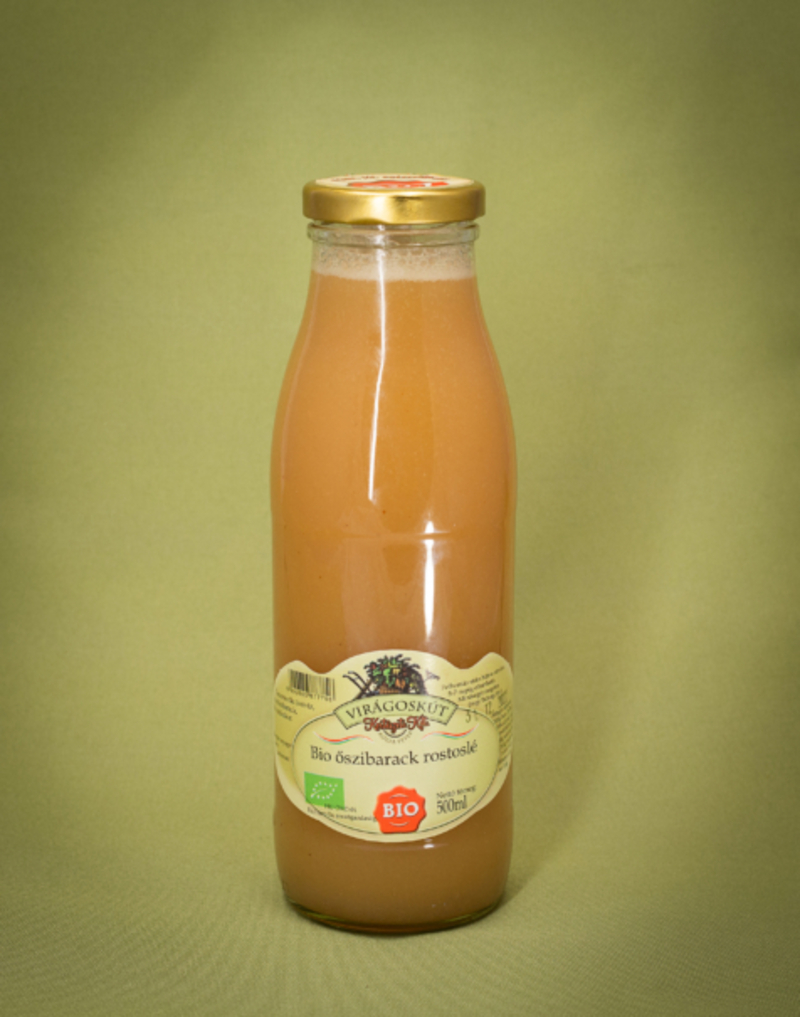 Bio őszibarack rostoslé 500ml