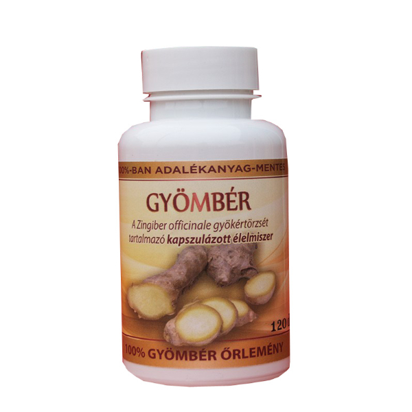 Adalékanyag mentes GYÖMBÉR kapszula 500 mg 120db/tégely