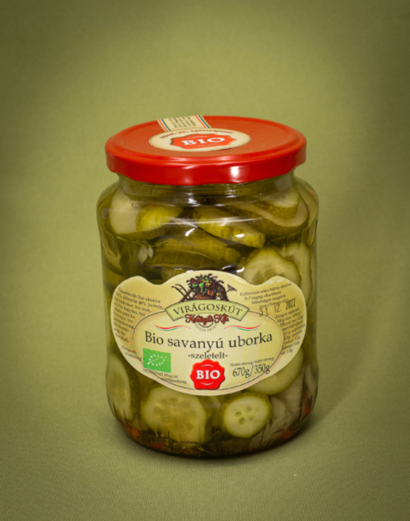 Bio savanyú uborka, szeletelt 670g