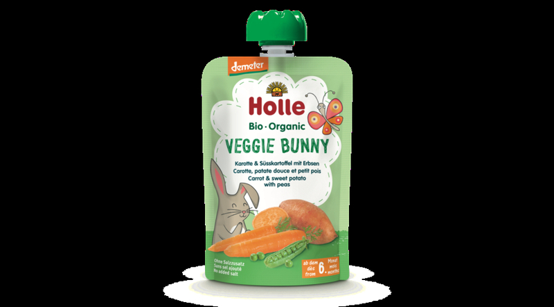 Holle Bio Veggie Bunny - Tasak sárgarépa és édesburgonya borsóval 100g