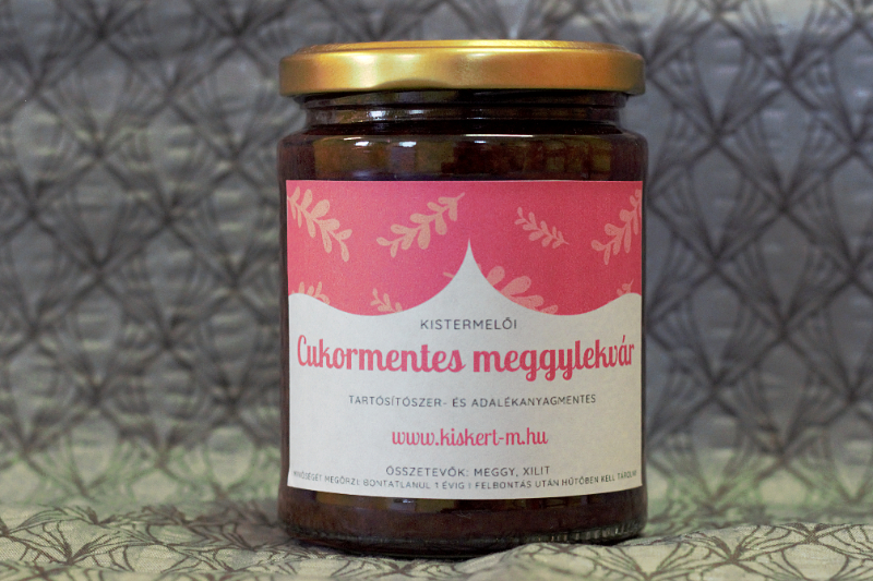 Cukormentes meggylekvár édesítőszerrel