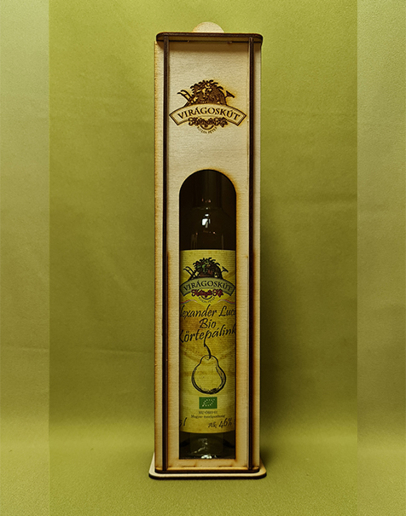 Bio körtepálinka -Alexander Lucas- 500ml 46%, díszdobozban