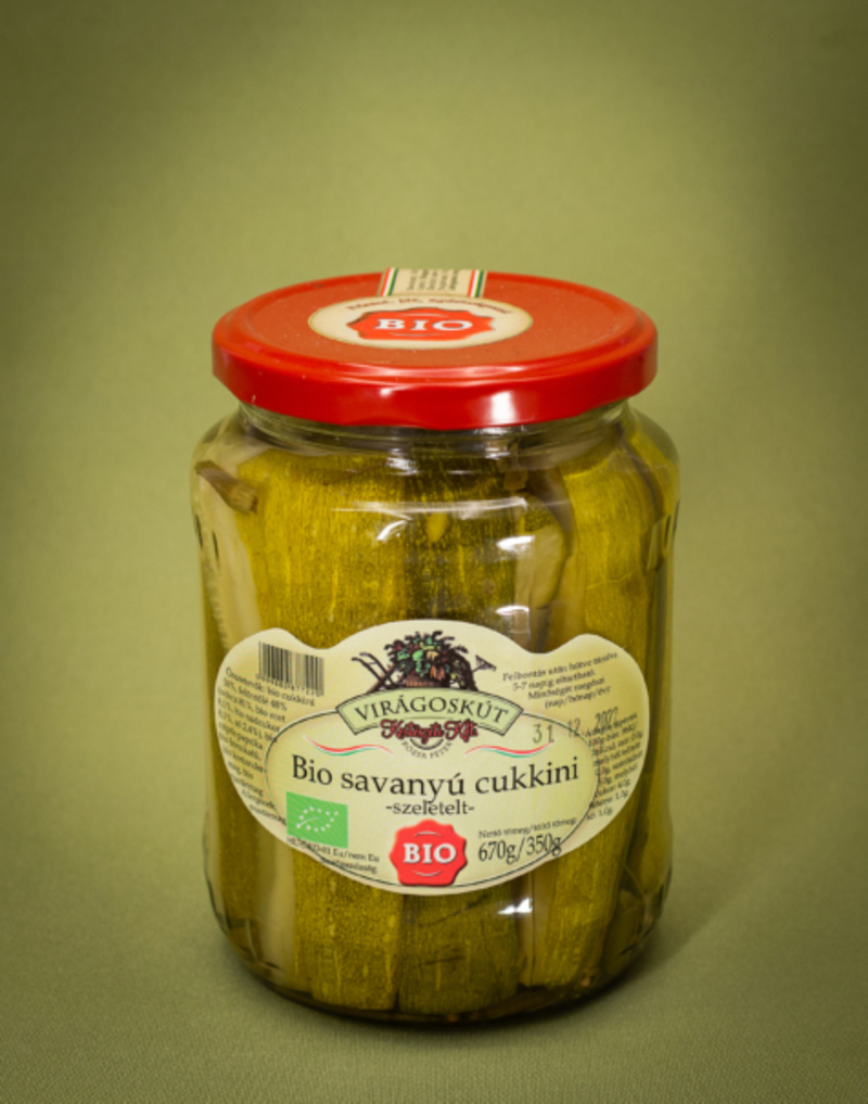 Bio savanyú cukkini 670g -szeletelt-