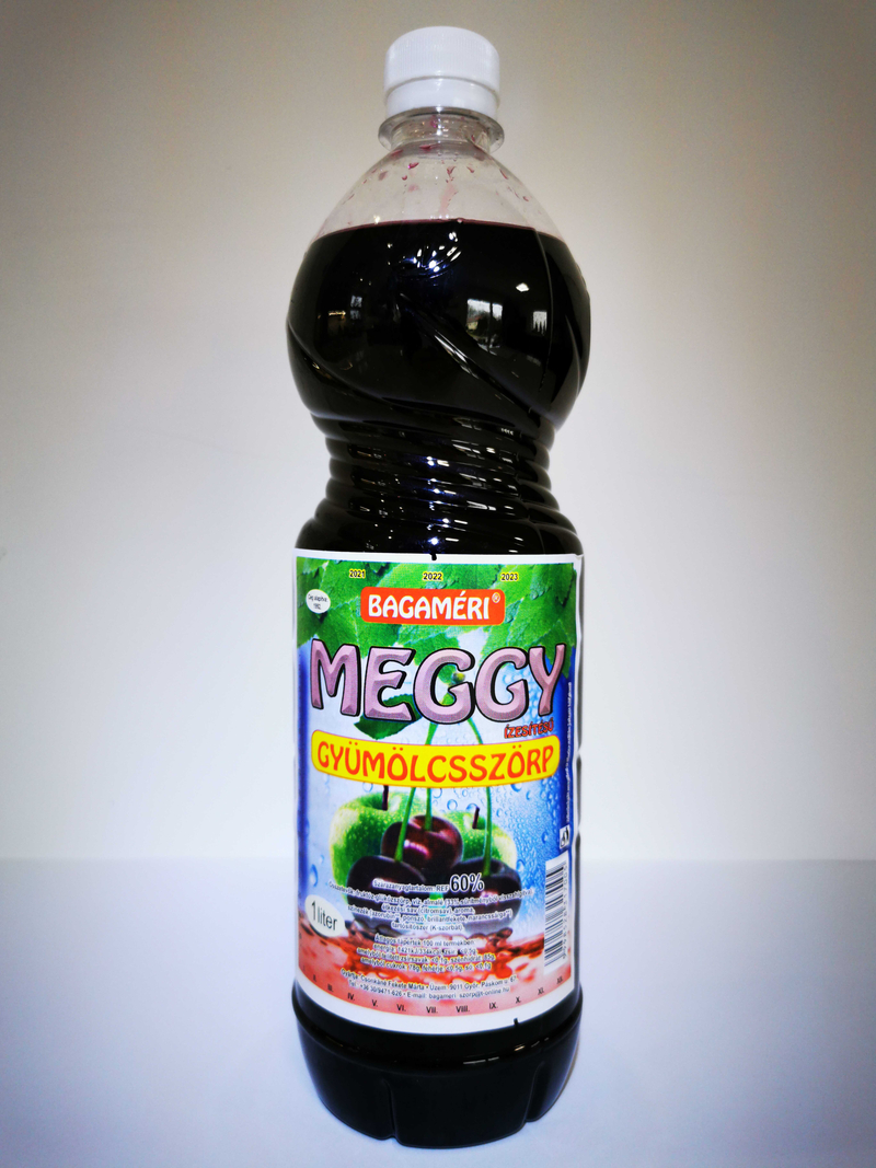 Meggy ízesítésű gyümölcsszörp 1liter