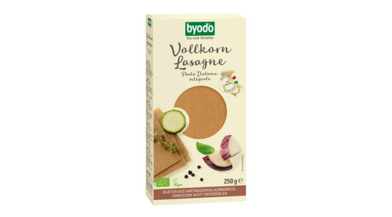 Byodo Bio Lasagne, teljes kiőrlésű tészta 250g