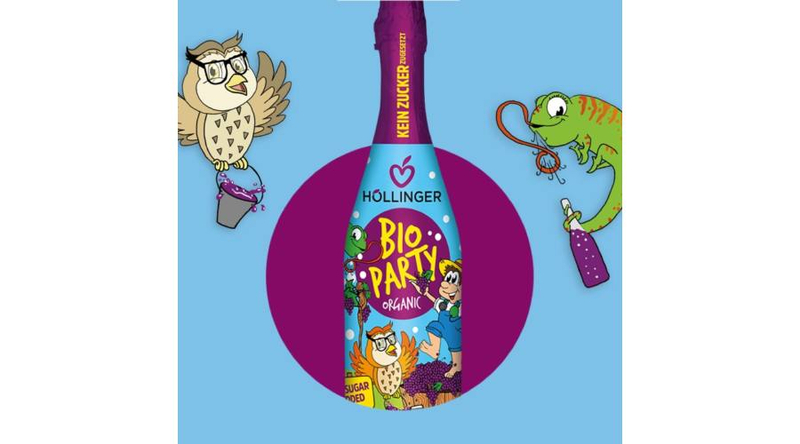 Höllinger Bio Party pezsgő piros szőlőlé 0,75l
