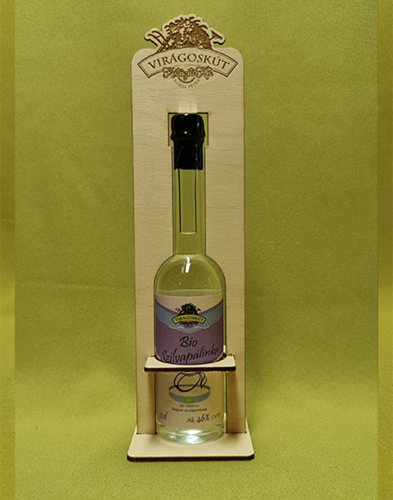 Bio szilvapálinka 100ml 46%, díszdobozban