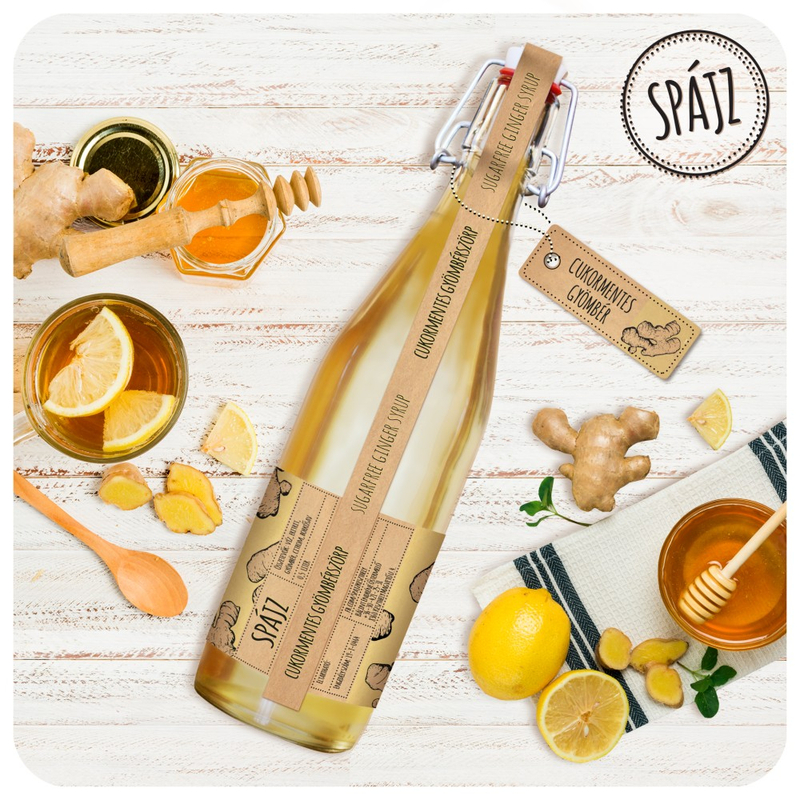 SPÁJZ CUKORMENTES GYÖMBÉRSZÖRP (0,5 liter)