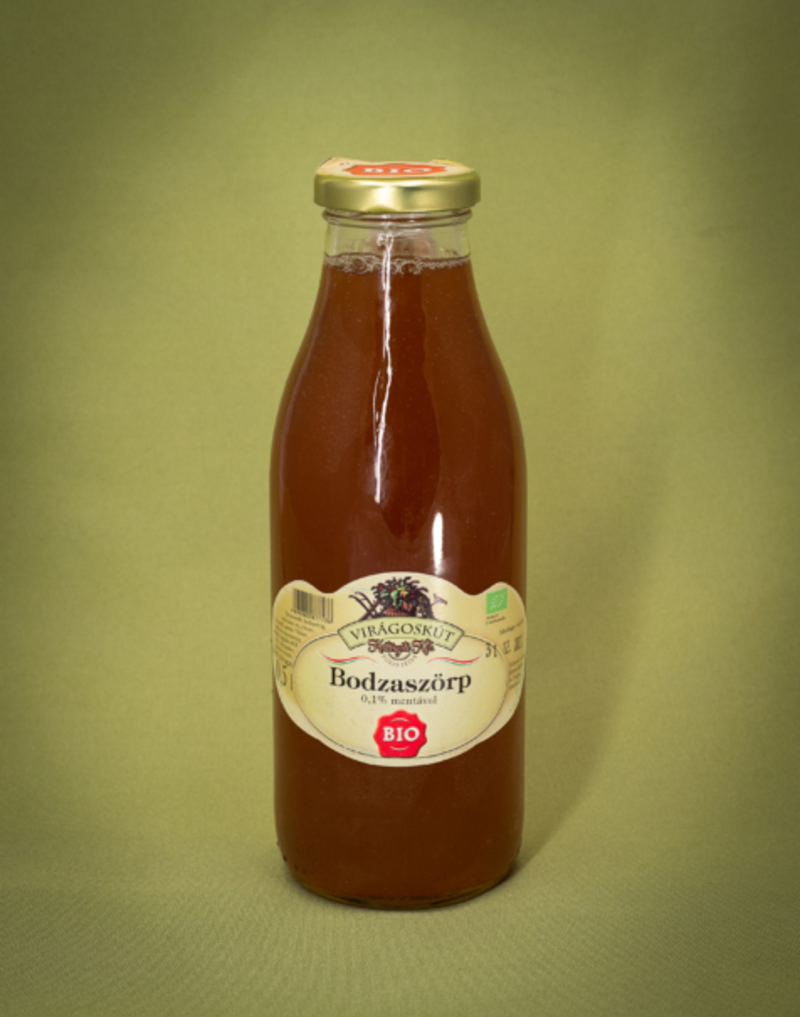 Bio bodzaszörp 500ml -mentás-