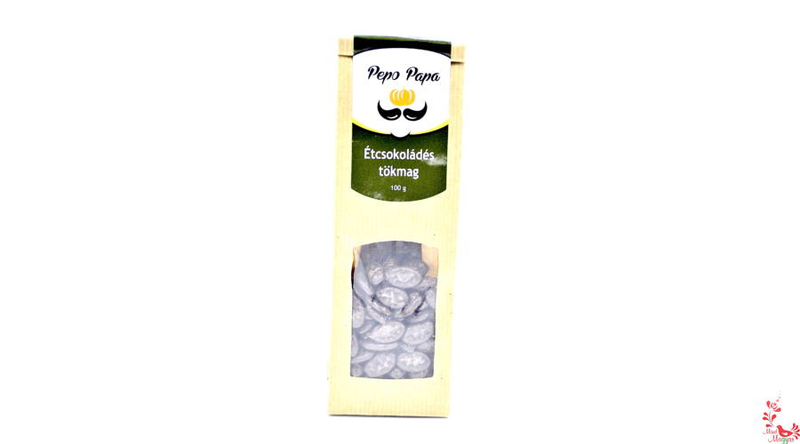 Étcsokoládéba mártott tökmag,100 g.