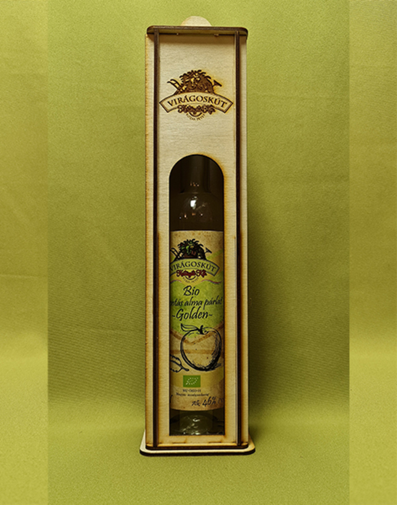 Bio mentás alma párlat -Golden- 500ml 46%, díszdobozban
