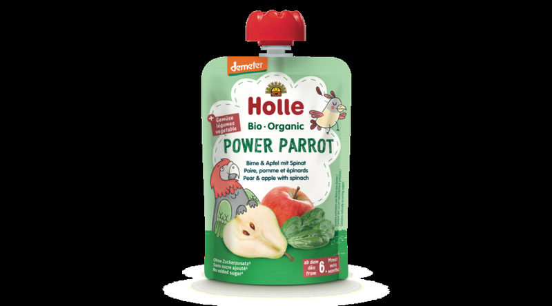 Holle Bio Power Parrot - Tasak körte almával és spenóttal 100g