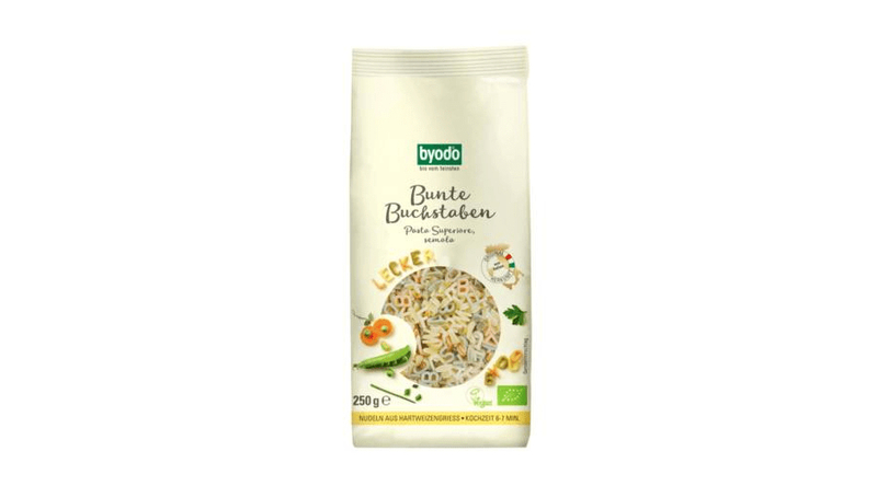 Byodo Bio Semola színes betűtészta 250g